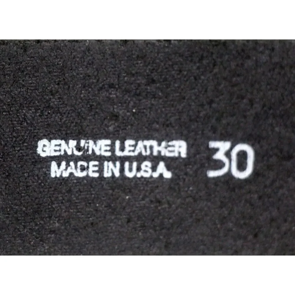 AL & Co BLACK REAL LEATHER 1 3/8
